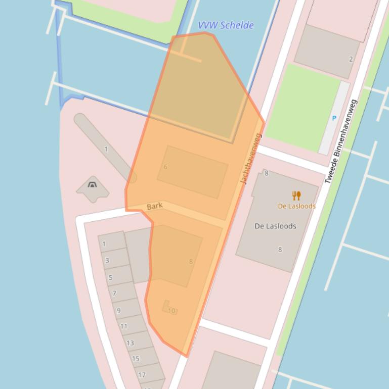 Kaart van postcodegebied 4382ZK.