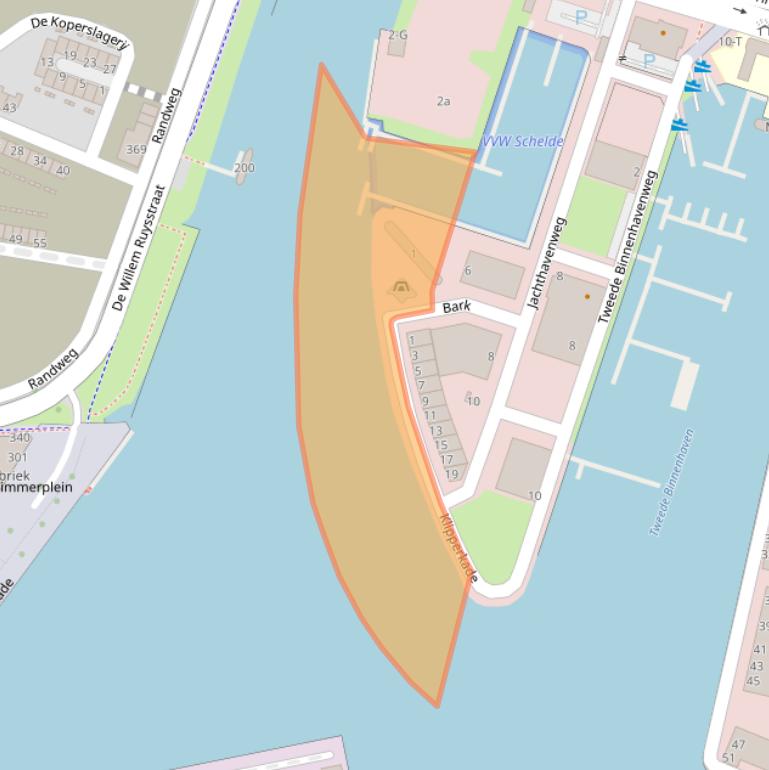 Kaart van postcodegebied 4382ZL.