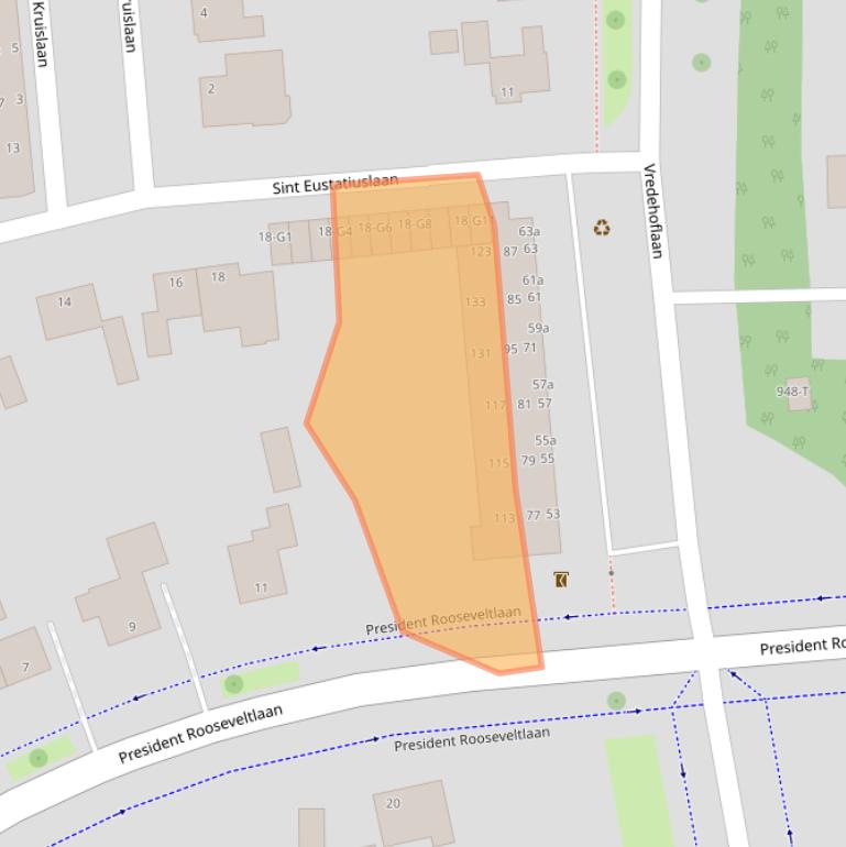 Kaart van postcodegebied 4383AC.