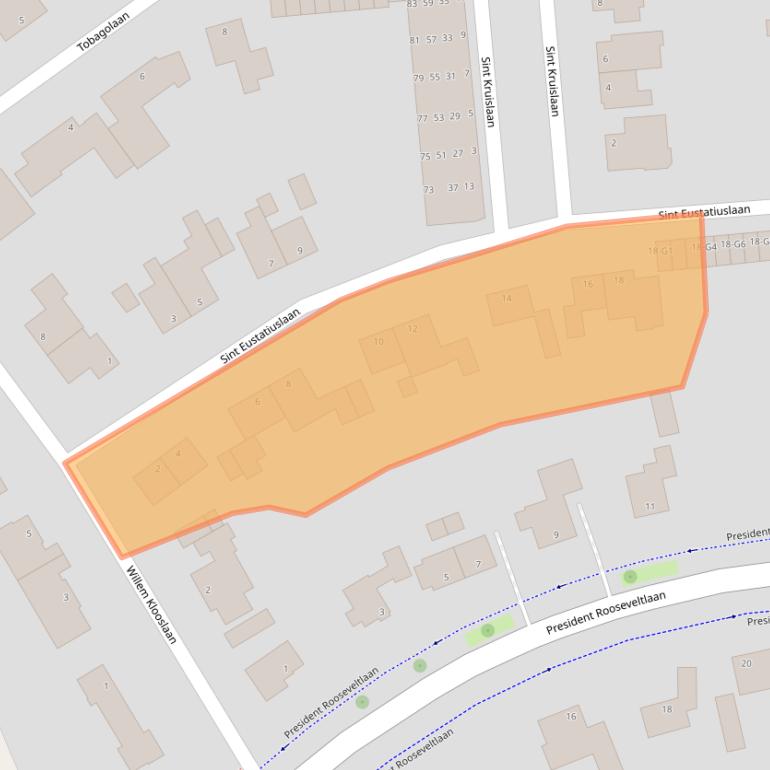 Kaart van postcodegebied 4383AG.