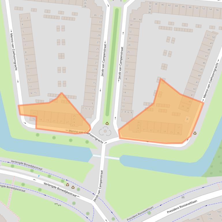 Kaart van postcodegebied 4383BS.