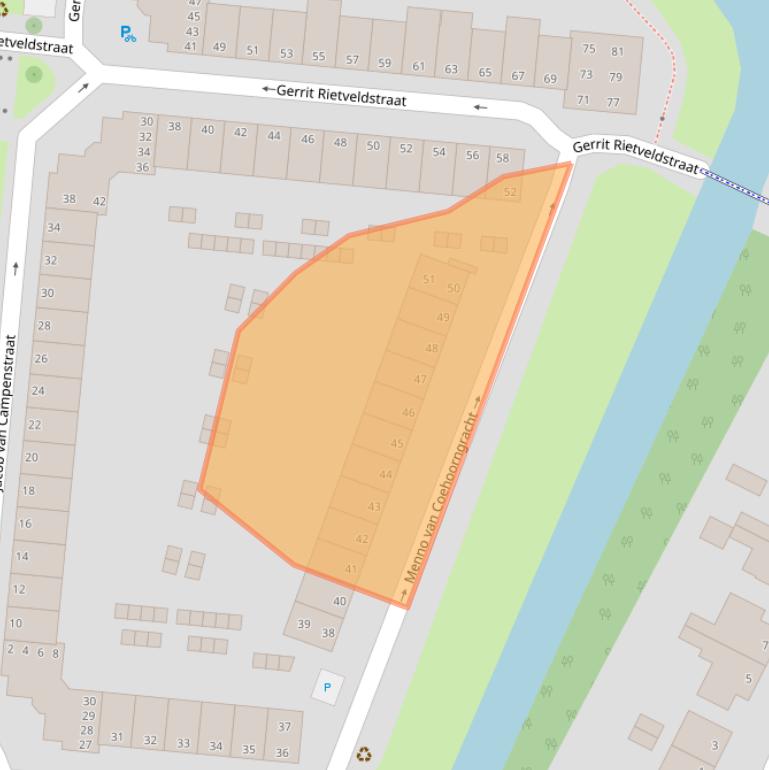 Kaart van postcodegebied 4383BT.