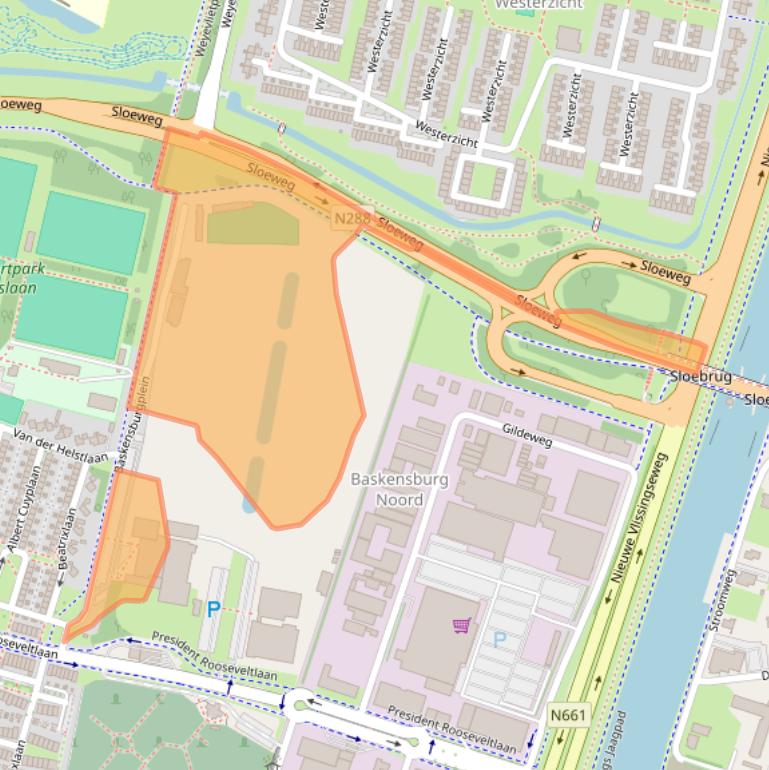 Kaart van postcodegebied 4383NE.