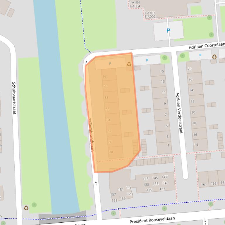 Kaart van postcodegebied 4383SE.