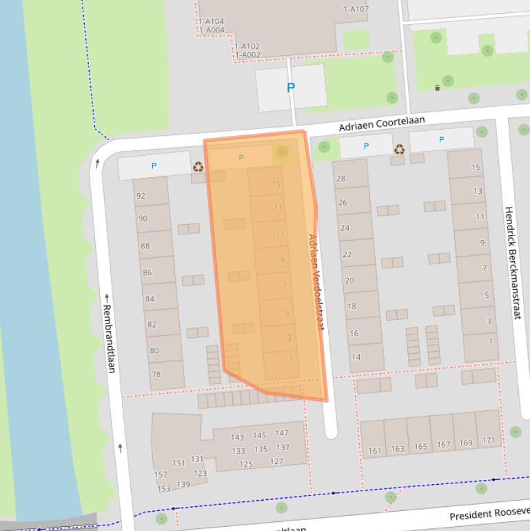 Kaart van postcodegebied 4383SG.