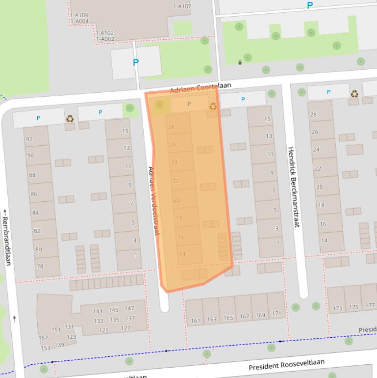 Kaart van postcodegebied 4383SH.