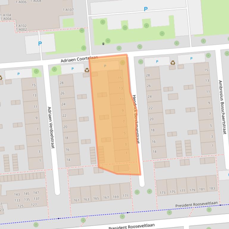 Kaart van postcodegebied 4383SJ.