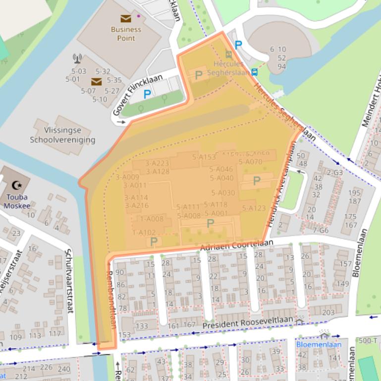 Kaart van postcodegebied 4383SR.