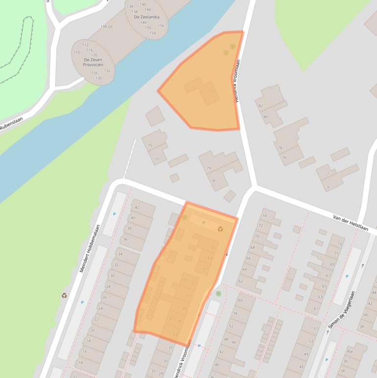 Kaart van postcodegebied 4383TL.