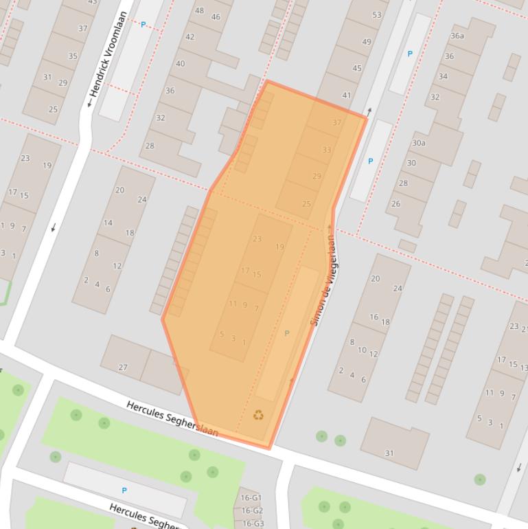 Kaart van postcodegebied 4383TR.