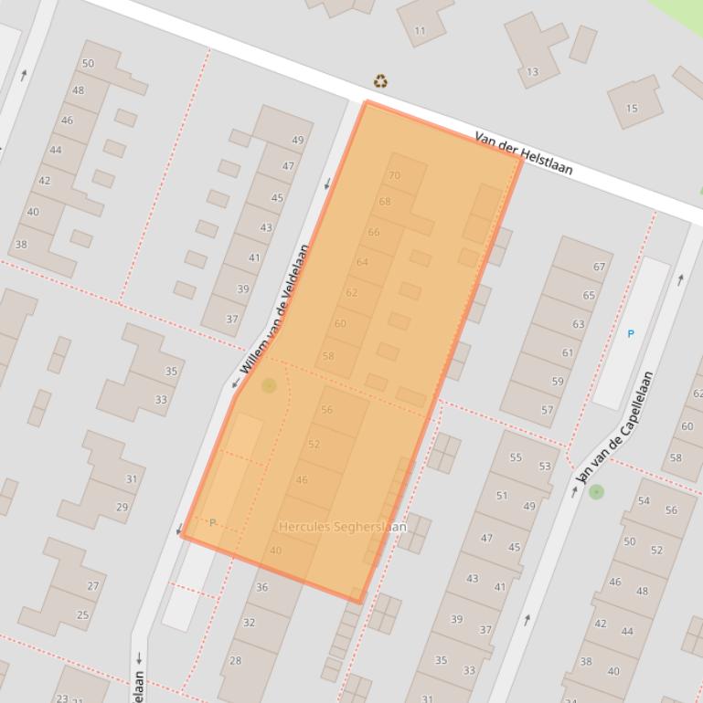 Kaart van postcodegebied 4383TZ.