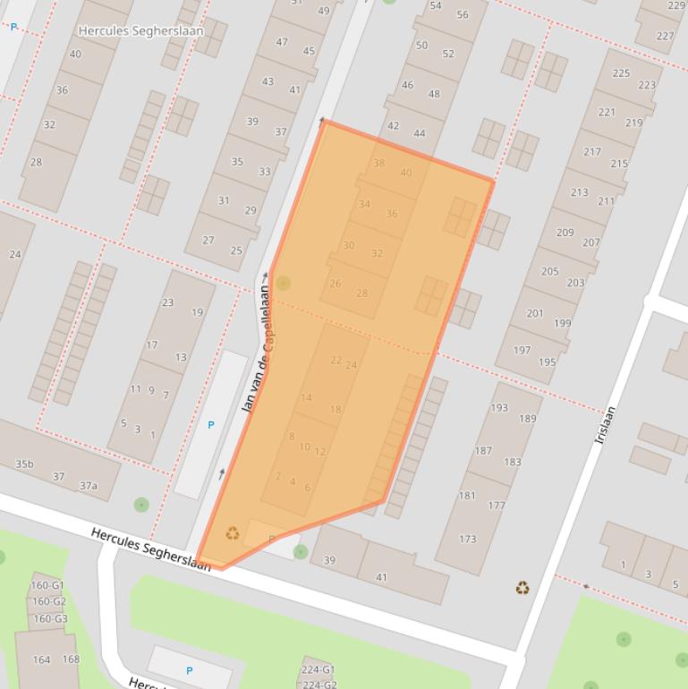 Kaart van postcodegebied 4383VC.