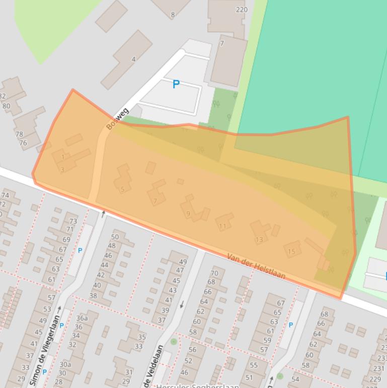 Kaart van postcodegebied 4383VE.