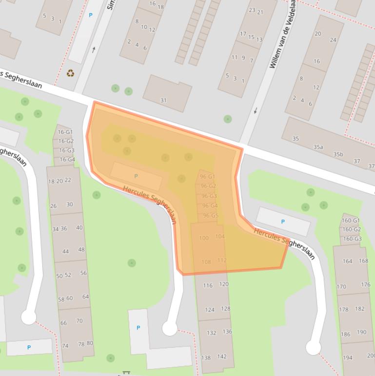 Kaart van postcodegebied 4383VL.