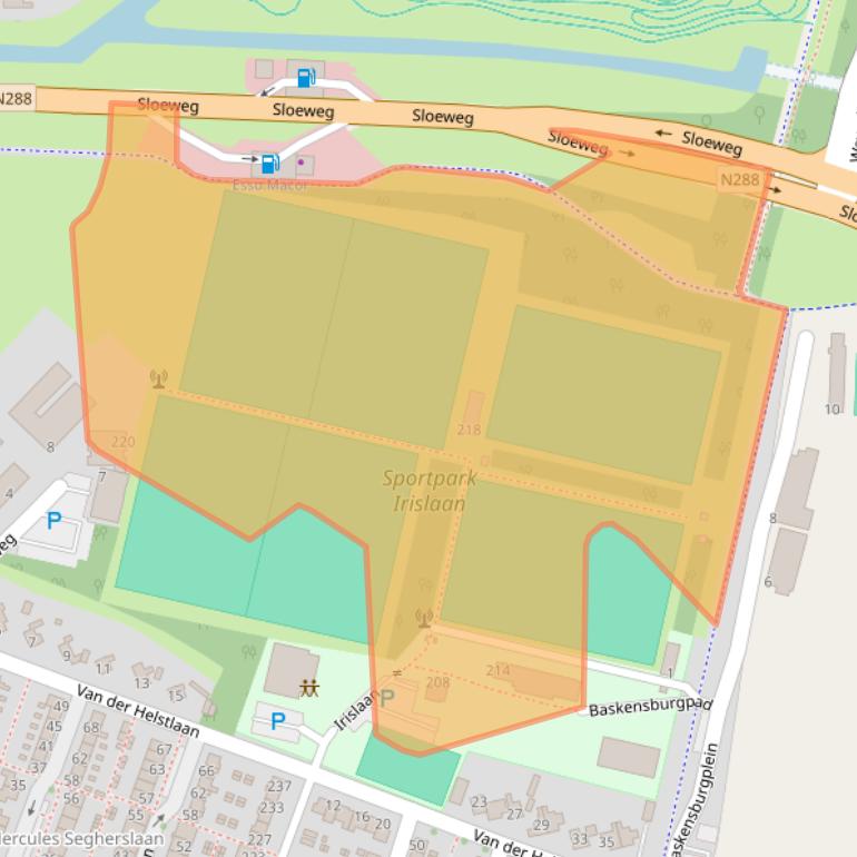 Kaart van postcodegebied 4383VZ.