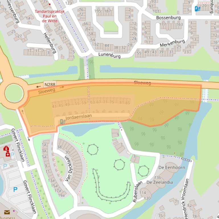Kaart van postcodegebied 4383WJ.