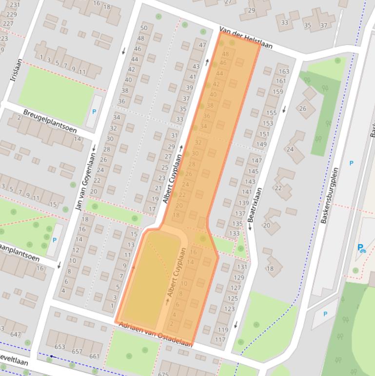 Kaart van postcodegebied 4383XG.