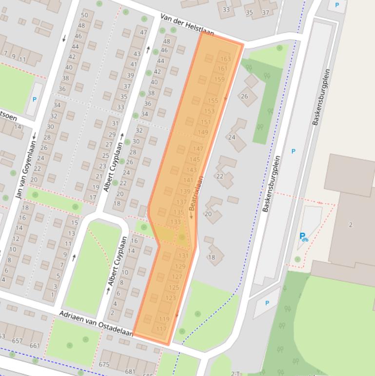Kaart van postcodegebied 4383XJ.