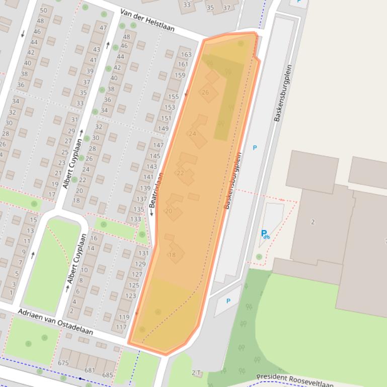 Kaart van postcodegebied 4383XK.