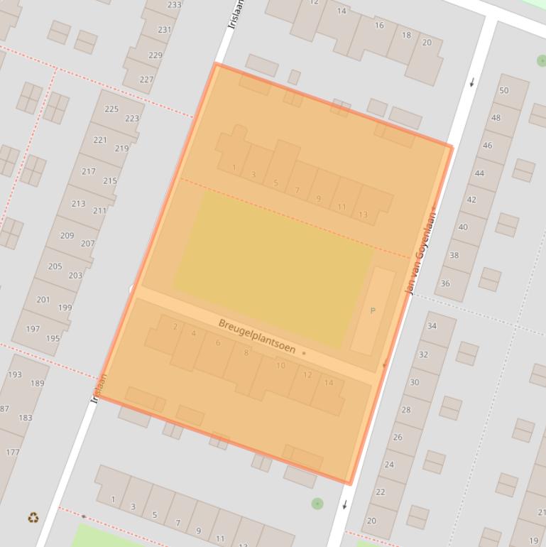 Kaart van postcodegebied 4383XN.