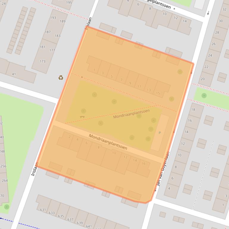 Kaart van postcodegebied 4383XP.