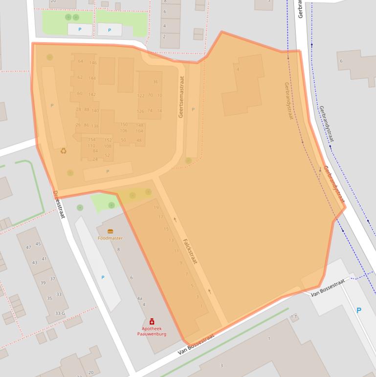 Kaart van postcodegebied 4384AA.