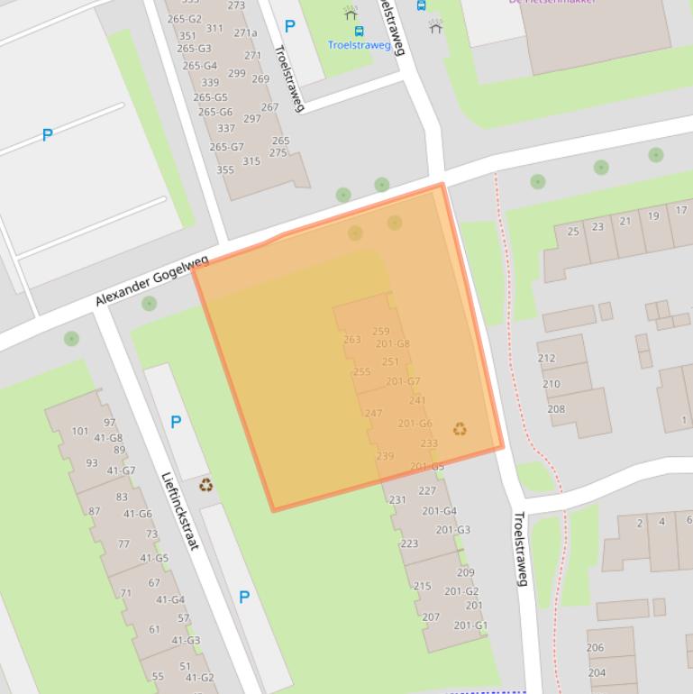 Kaart van postcodegebied 4384AK.