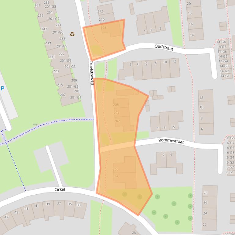 Kaart van postcodegebied 4384AR.