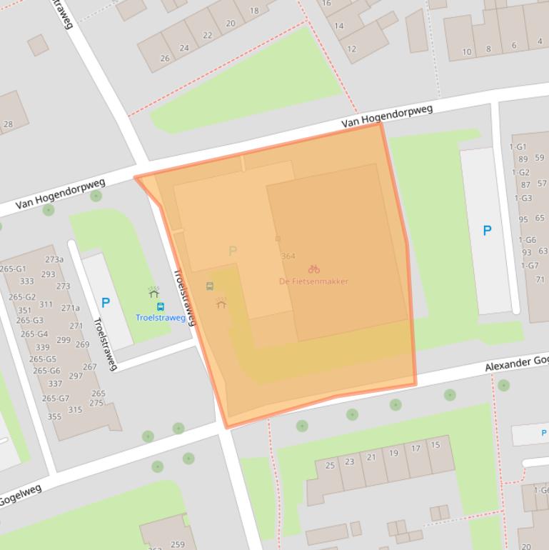 Kaart van postcodegebied 4384AW.