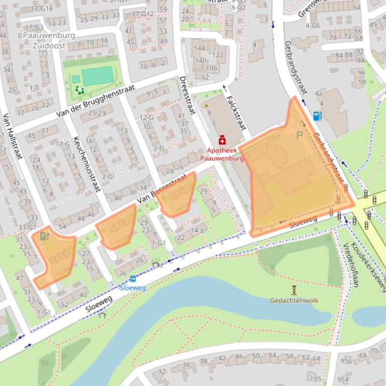 Kaart van postcodegebied 4384BG.