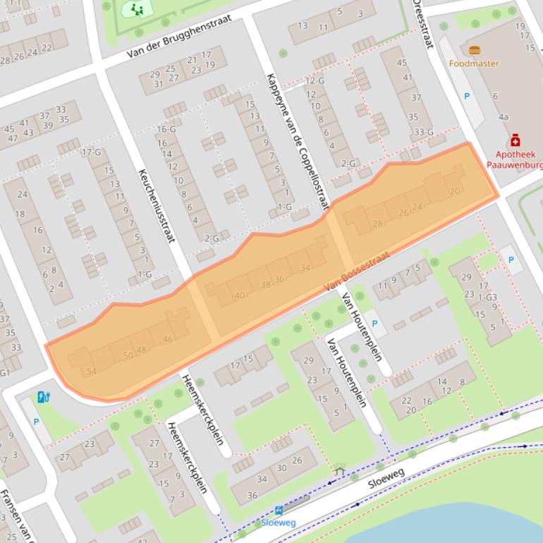 Kaart van postcodegebied 4384BH.