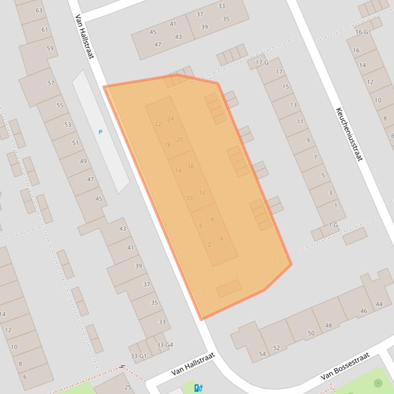 Kaart van postcodegebied 4384BP.