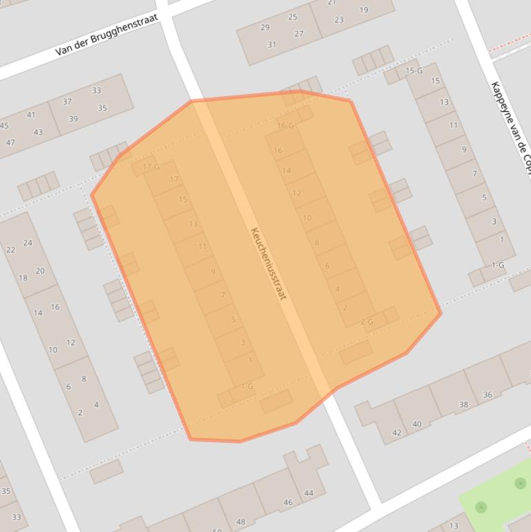 Kaart van postcodegebied 4384BS.