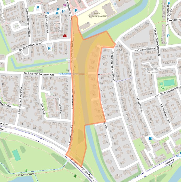 Kaart van postcodegebied 4384CB.