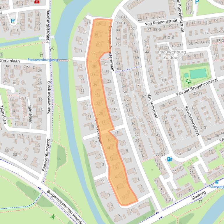 Kaart van postcodegebied 4384CC.