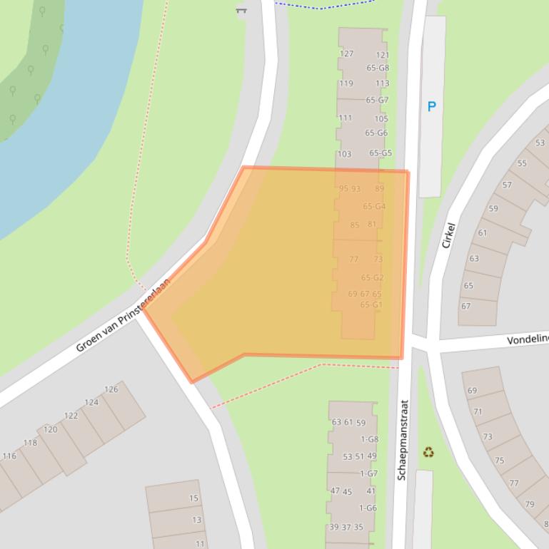 Kaart van postcodegebied 4384CV.