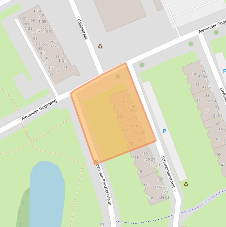 Kaart van postcodegebied 4384CZ.