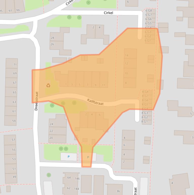 Kaart van postcodegebied 4384DG.