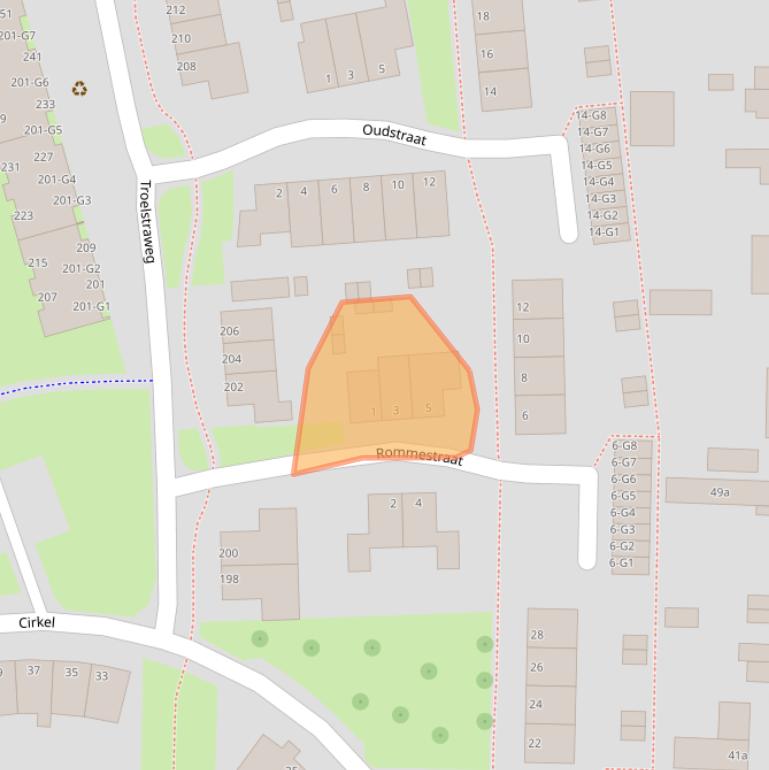 Kaart van postcodegebied 4384DH.