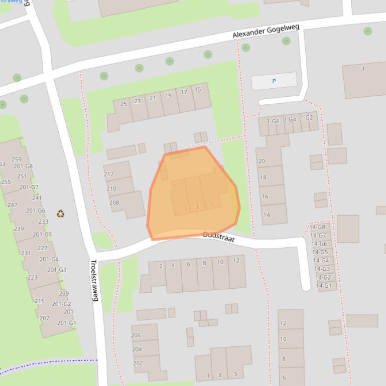 Kaart van postcodegebied 4384DK.