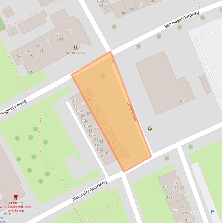 Kaart van postcodegebied 4384EH.