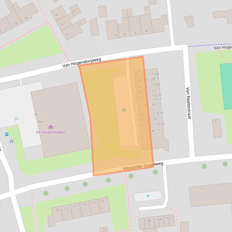 Kaart van postcodegebied 4384GD.