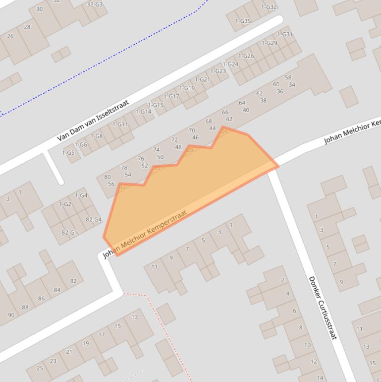 Kaart van postcodegebied 4384GK.