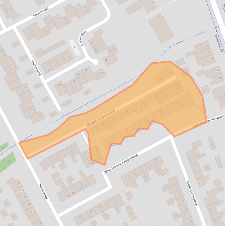 Kaart van postcodegebied 4384GL.