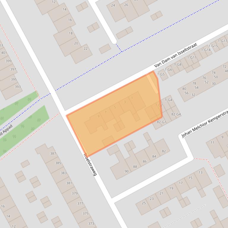 Kaart van postcodegebied 4384GN.