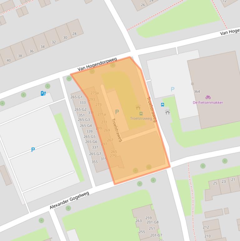 Kaart van postcodegebied 4384GP.