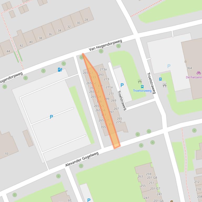 Kaart van postcodegebied 4384GR.