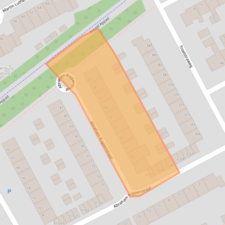 Kaart van postcodegebied 4384GW.