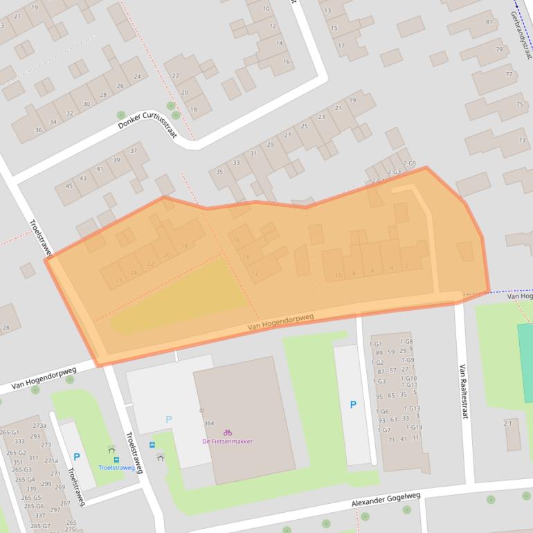 Kaart van postcodegebied 4384GX.