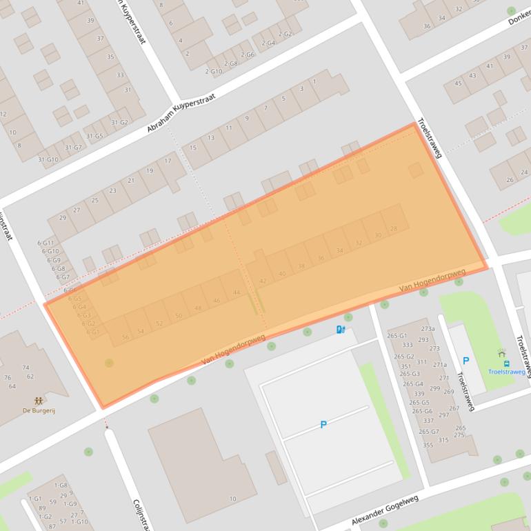 Kaart van postcodegebied 4384GZ.